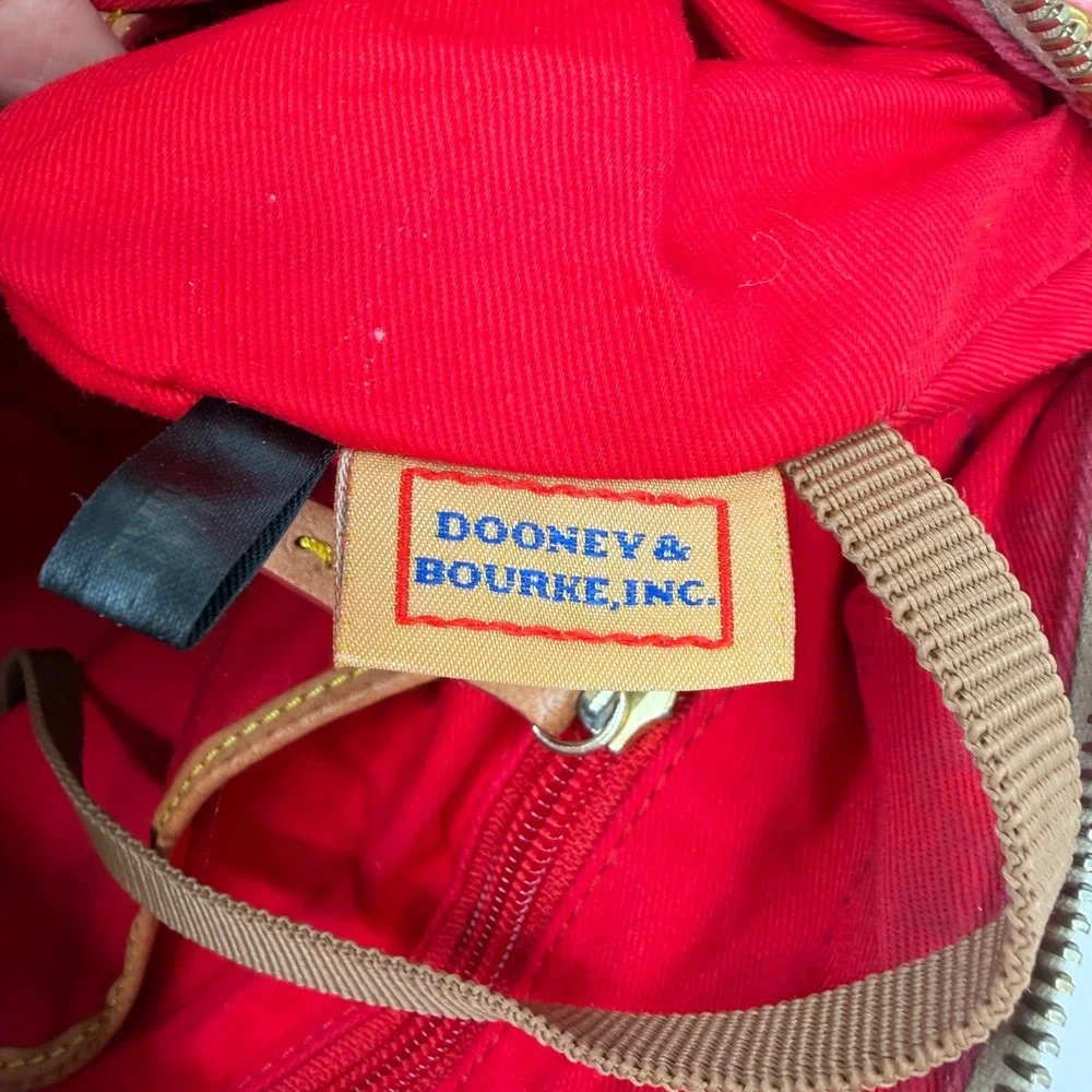 Dooney & Bourke Geranium Floral Satchel Bag Coated Canvas FLAWS